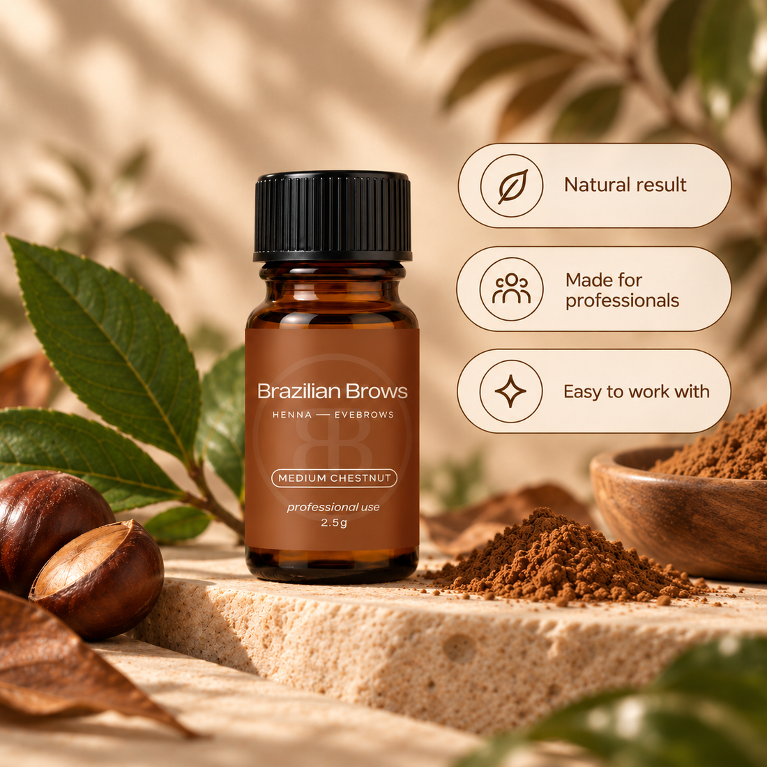 Henna Wenkbrauwverf - Medium Chestnut