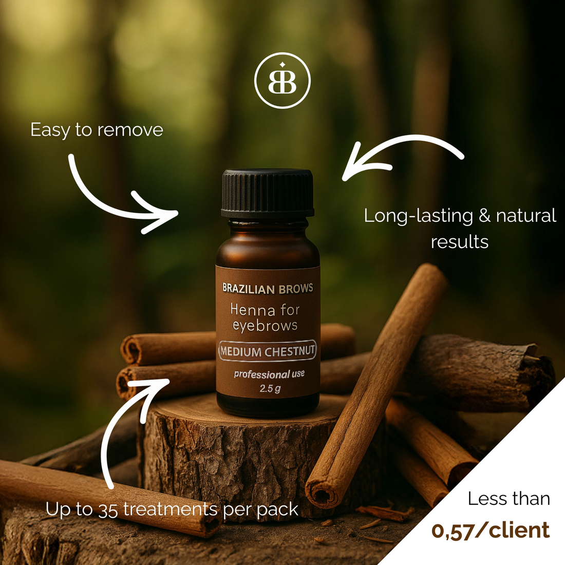 Henna Brow Kit - 6 Colors (±210 clients)