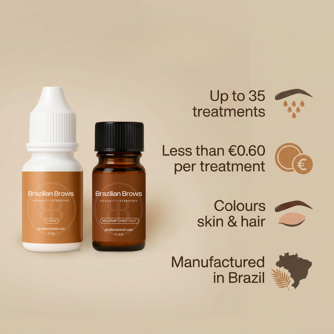 Henna Wenkbrauwverf - Medium Chestnut