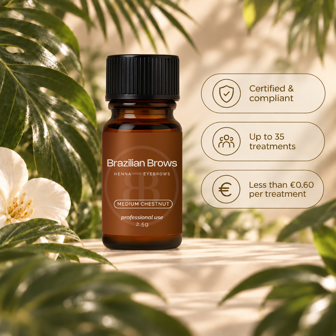 Henna Wenkbrauwverf - Medium Chestnut