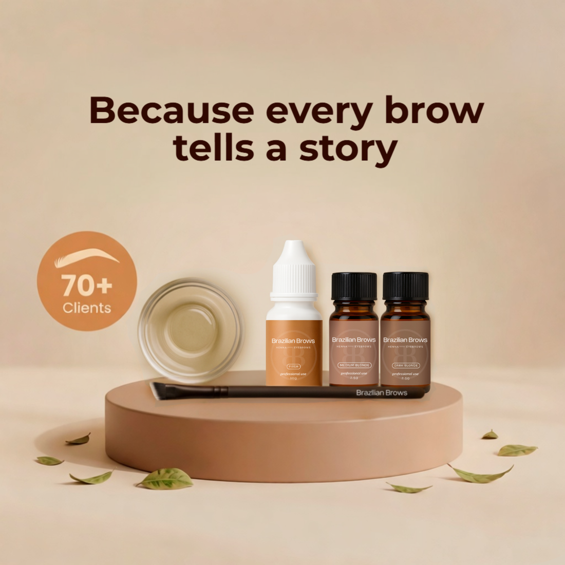 Kit de démarrage de henné pour sourcils (±70 clients)